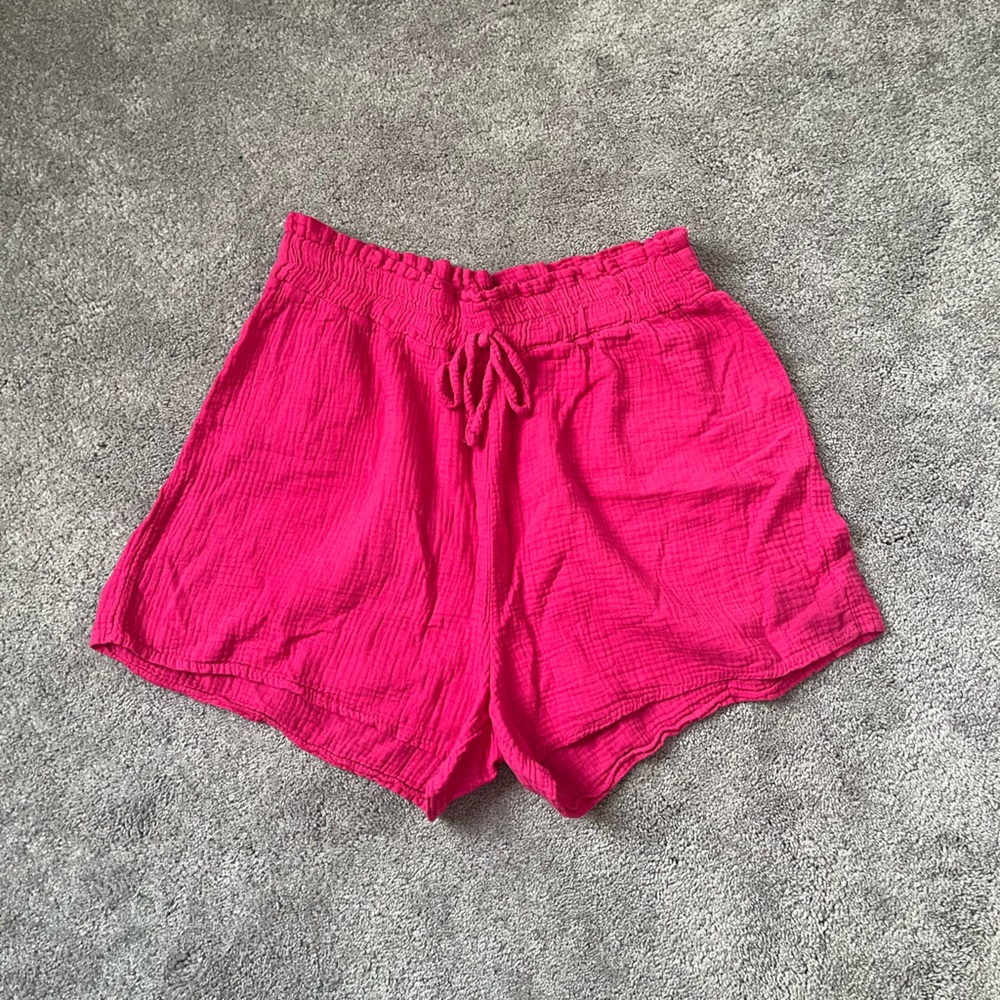 Hot Pink fabric shorts